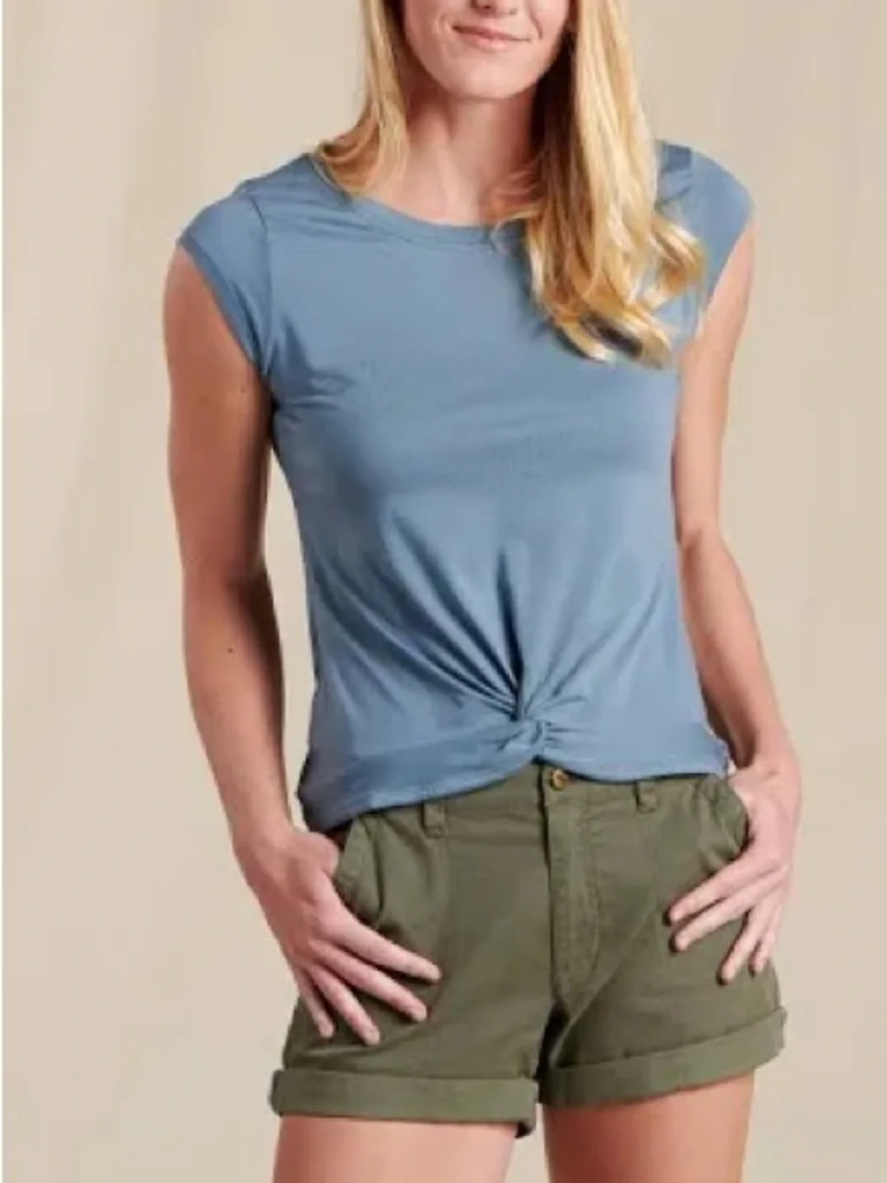 NWT Toad&Co Anza Short Sleeve Shirt Blue Women’s M - Picture 1 of 7